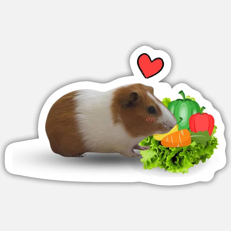Soft Guinea Pig Paws - Sticker size S (10 x 10 cm) - white matte