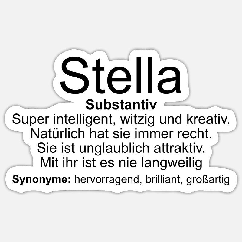 Name Definition Stella Sticker Größe S (10 x 10 cm)