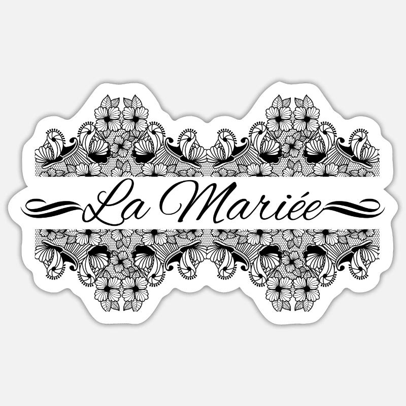 Die Spitzenbraut - Sticker Größe S (10 x 10 cm) - Mattweiß