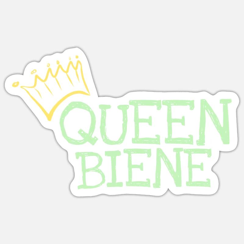 Abeille comme prénom - Sticker taille S (10 x 10 cm) - blanc mat