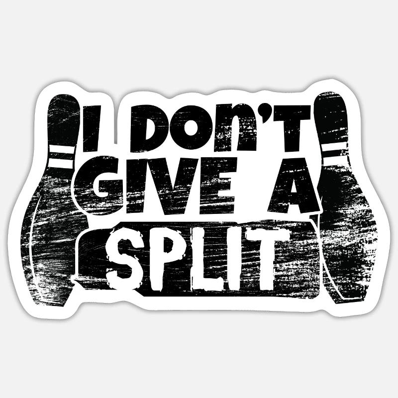 Drôle de dicton de bowling - Sticker taille S (10 x 10 cm) - blanc mat