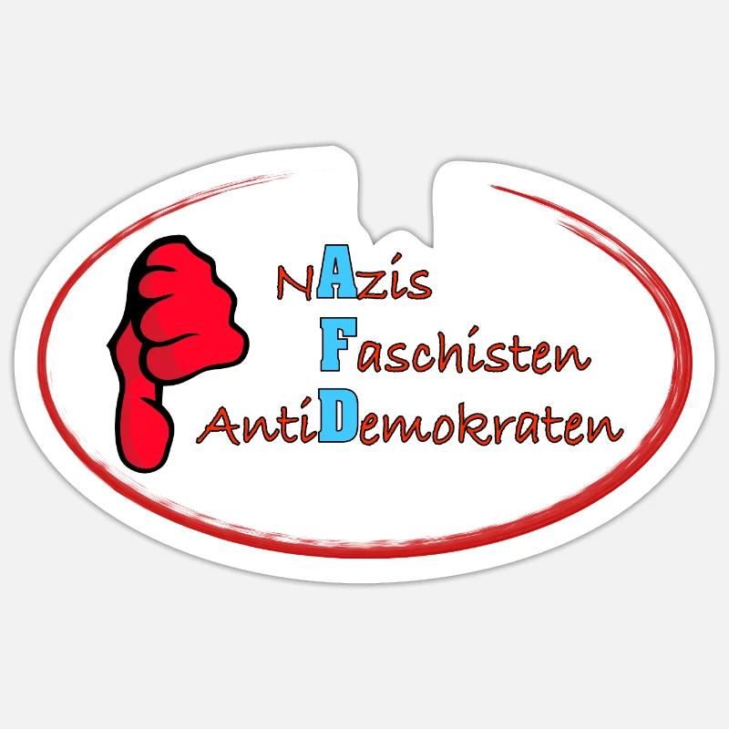 AfD Daumen runter Sticker Größe S (10 x 10 cm)