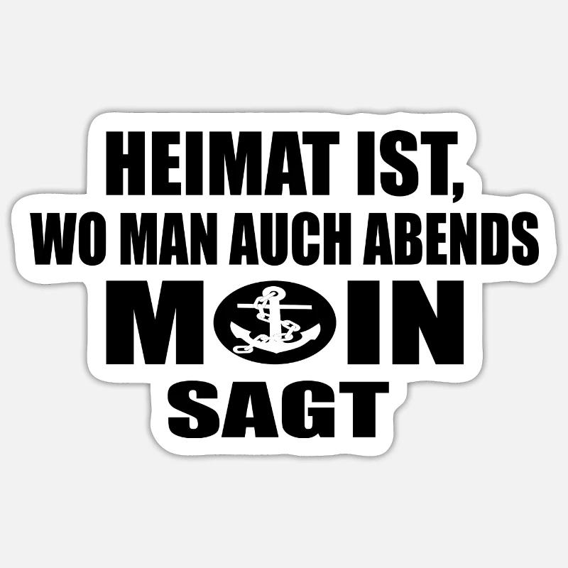Moin - Sticker Größe S (10 x 10 cm) - Mattweiß