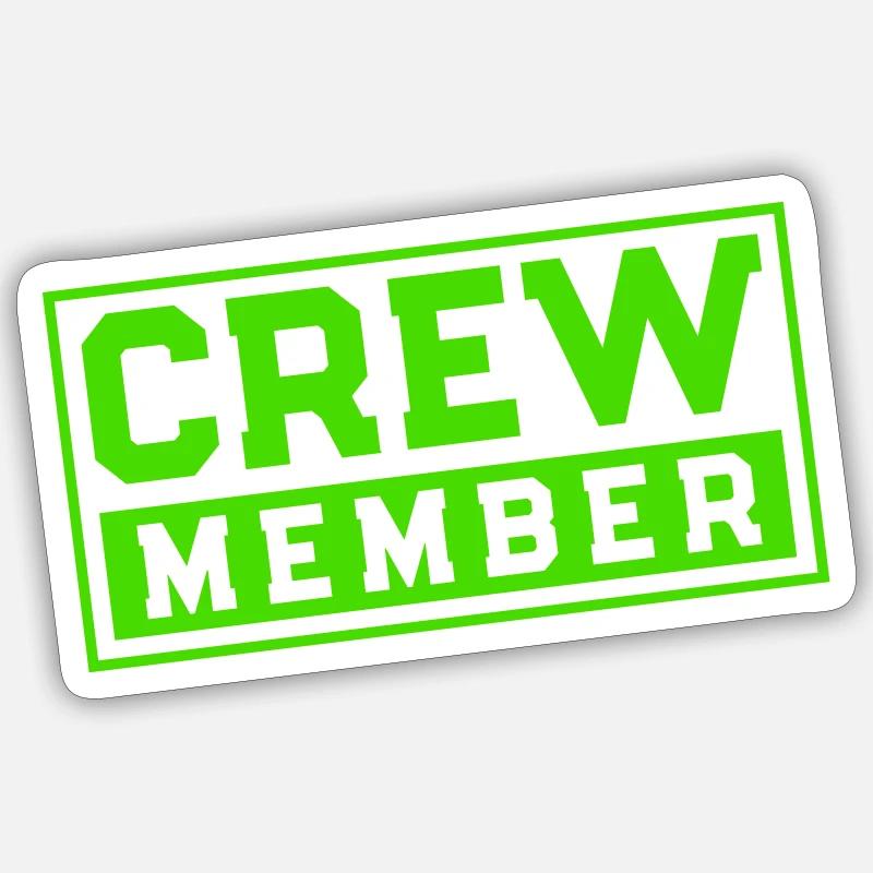 Crew Member - Sticker size S (10 x 10 cm) - white matte