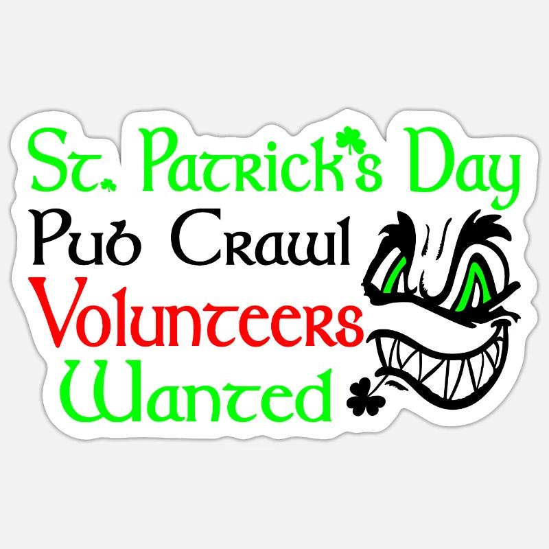 St Patrick's Day unique design Sticker size S (10 x 10 cm)