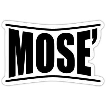 T-Shirt Mosè T-Shirt Geschenkidee - Sticker Größe S (10 x 10 cm) - Mattweiß - Vorne