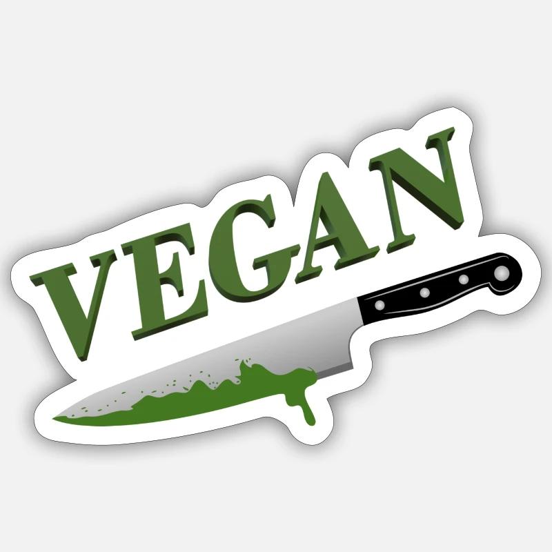Végétalien Sticker taille S (10 x 10 cm)