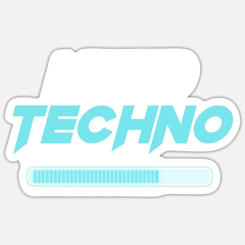 Brauche Techno - Sticker Größe S (10 x 10 cm) - Mattweiß