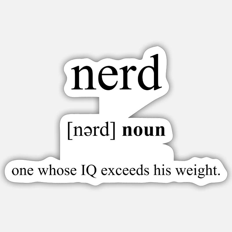 Nerd (Streber) Definition Dictionary Sticker Größe S (10 x 10 cm)