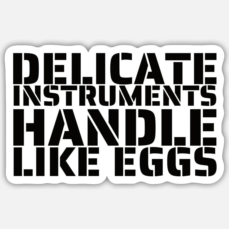 Handle like eggs Sticker size S (10 x 10 cm)