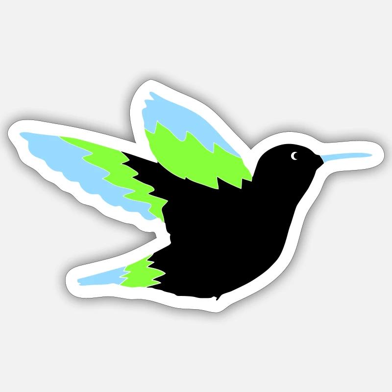 hummingbird - Sticker size S (10 x 10 cm) - white matte