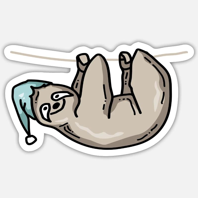 Sloth - Sticker size S (10 x 10 cm) - white matte