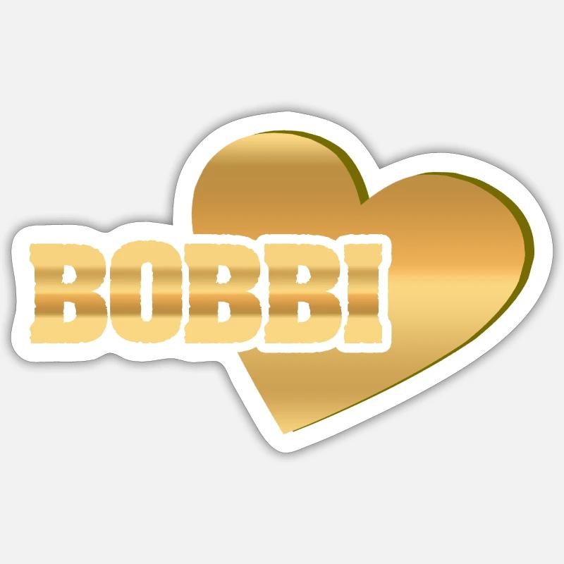 Bobbi - Sticker taille S (10 x 10 cm) - blanc mat