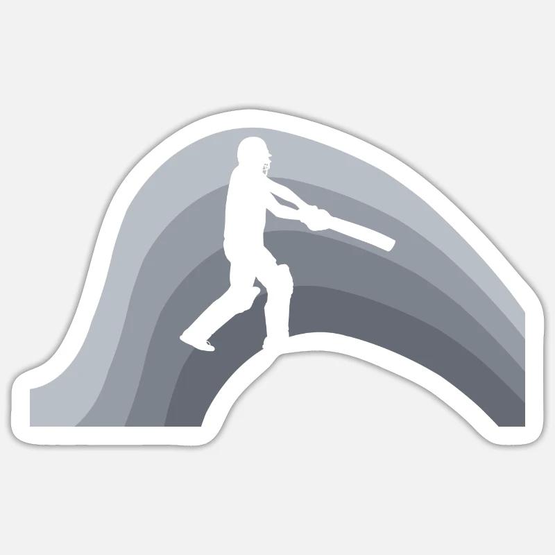 Lanceur Cricket Cricket - Sticker taille S (10 x 10 cm) - blanc mat
