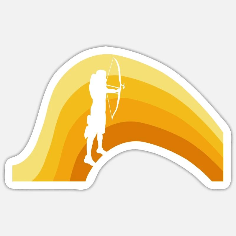 Arc long Arc long - Sticker taille S (10 x 10 cm) - blanc mat