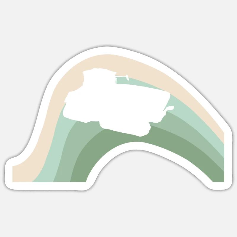 Fermier de la moisson Sticker taille S (10 x 10 cm)