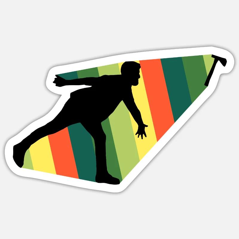 Axtwerfen Axtwerfer - Sticker Größe S (10 x 10 cm) - Mattweiß