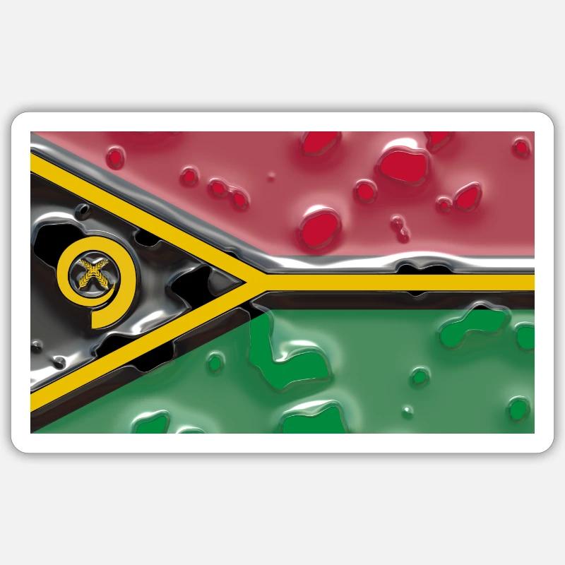 Vanuatu Vanuatu - Sticker taille S (10 x 10 cm) - blanc mat