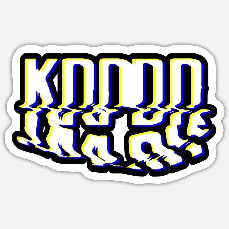 Melted - Sticker Größe S (10 x 10 cm) - Mattweiß