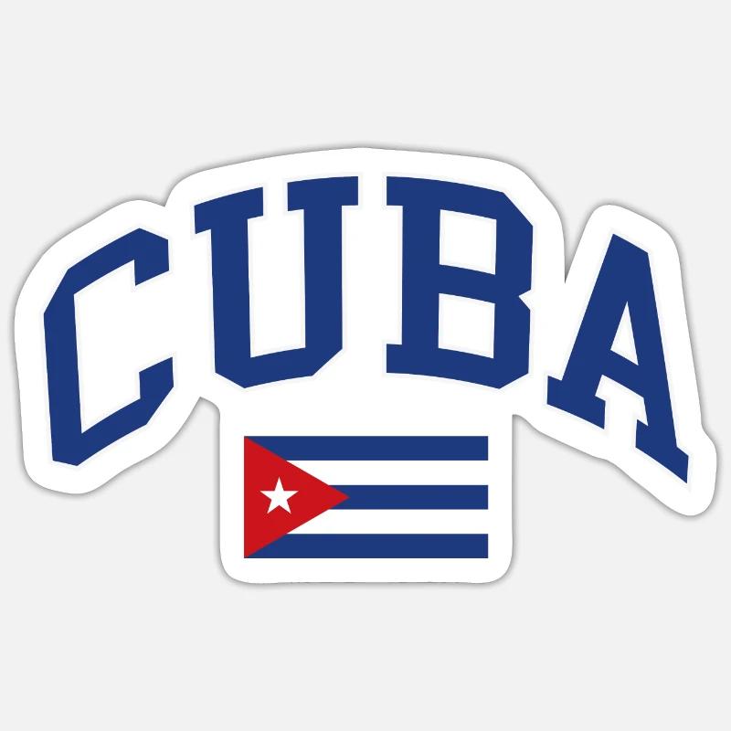 Cuba - Sticker Größe S (10 x 10 cm) - Mattweiß