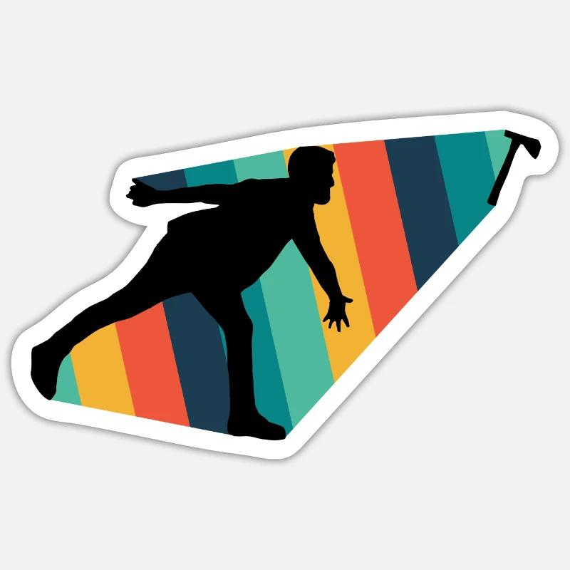Axt Axe Throwing Axtwerfer - Sticker Größe S (10 x 10 cm) - Mattweiß