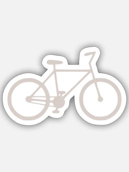FAHRRAD - Sticker Größe S (10 x 10 cm) - Mattweiß