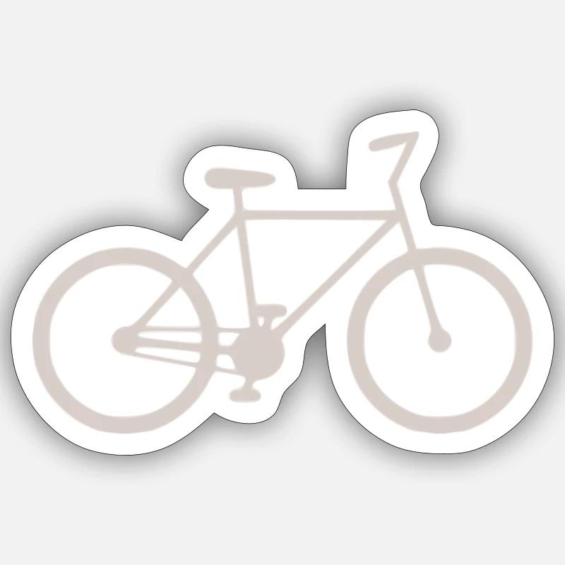 BICYCLE - Sticker size S (10 x 10 cm) - white matte