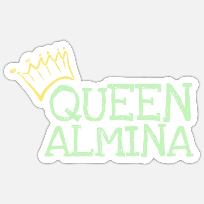 Almina - Sticker size S (10 x 10 cm) - white matte