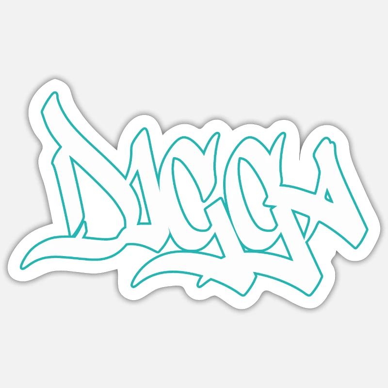 Digga - Sticker Größe S (10 x 10 cm) - Mattweiß