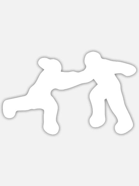 Eiskunstlauf Eleganz zu zweit - Sticker Größe S (10 x 10 cm) - Mattweiß