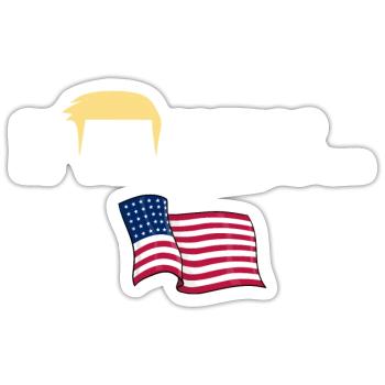 IF HE WINS ... USA ELECTION 2024  - Sticker size S (10 x 10 cm) - white matte - Front