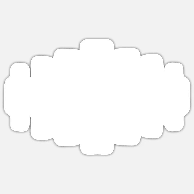 Coiffeur - Sticker taille S (10 x 10 cm) - blanc mat