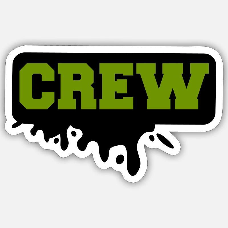 équipage - Sticker taille S (10 x 10 cm) - blanc mat