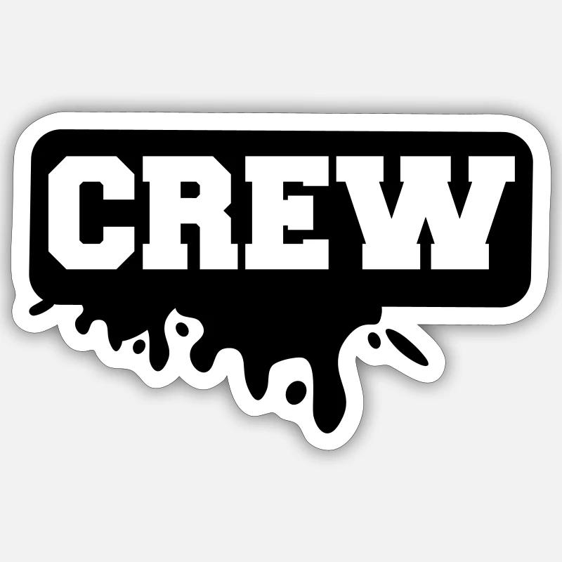 équipage - Sticker taille S (10 x 10 cm) - blanc mat