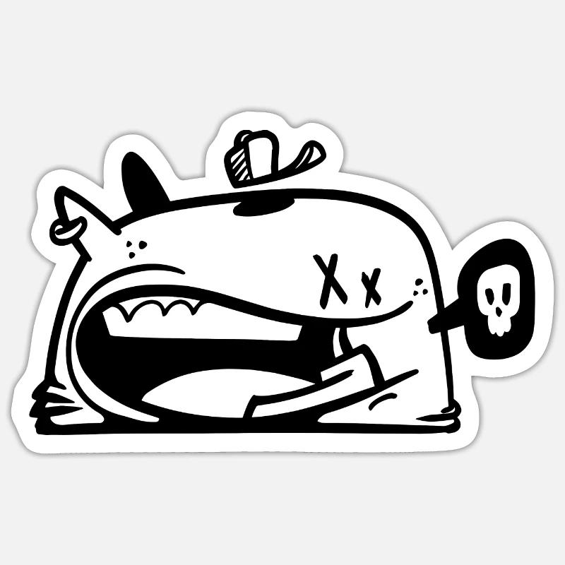 Smiling Character - Sticker size S (10 x 10 cm) - white matte