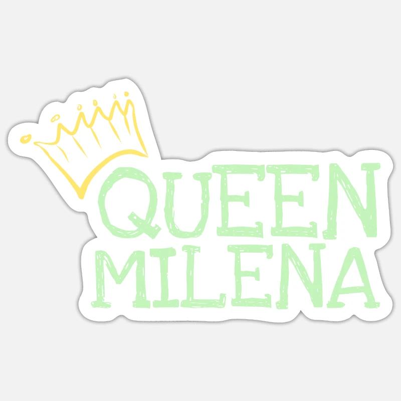 First name Milena - Sticker size S (10 x 10 cm) - white matte