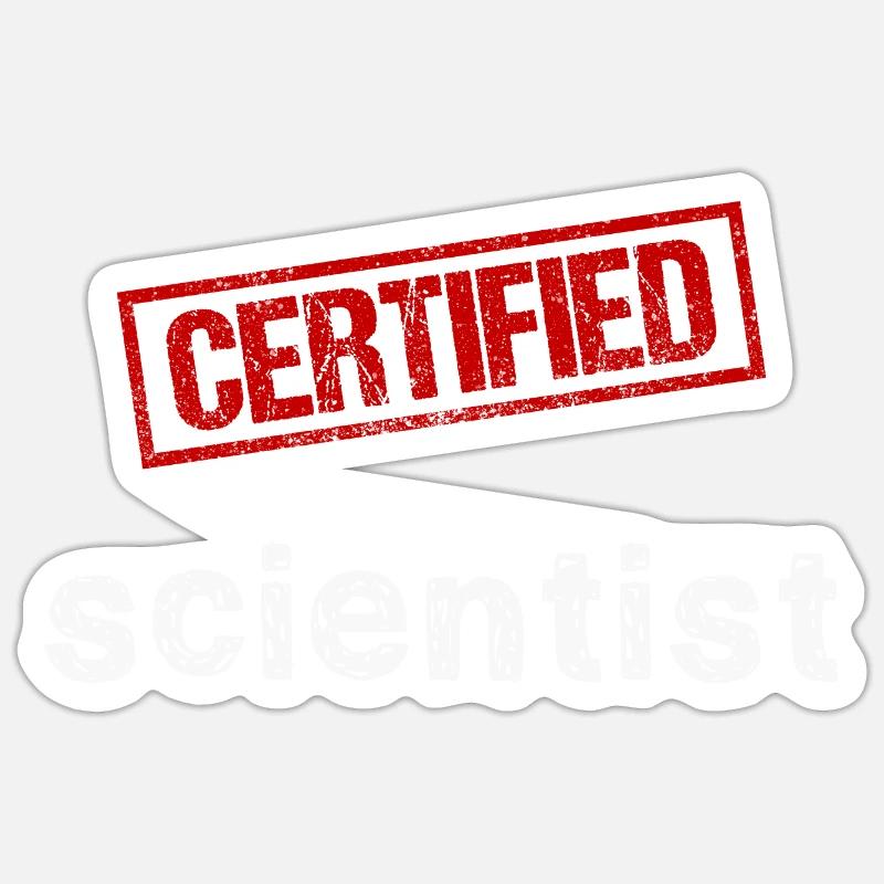 Scientifique - Sticker taille S (10 x 10 cm) - blanc mat