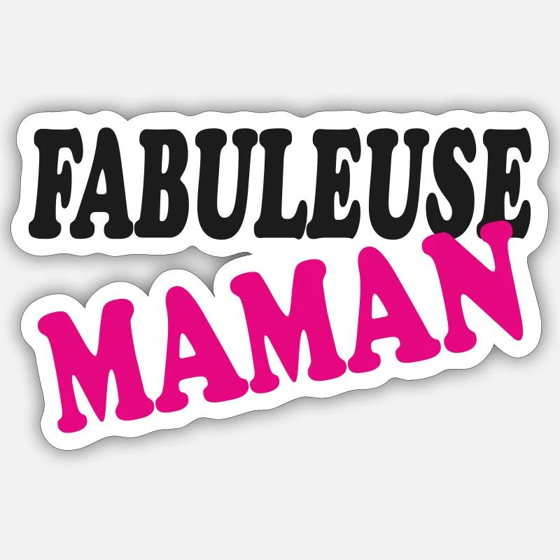 FABELHAFTE MAMA - Sticker Größe S (10 x 10 cm) - Mattweiß