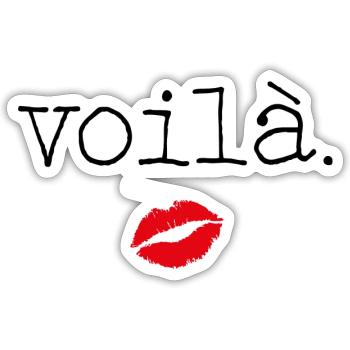 Voilà - Little French Speaking - Sticker Größe S (10 x 10 cm) - Mattweiß - Vorne