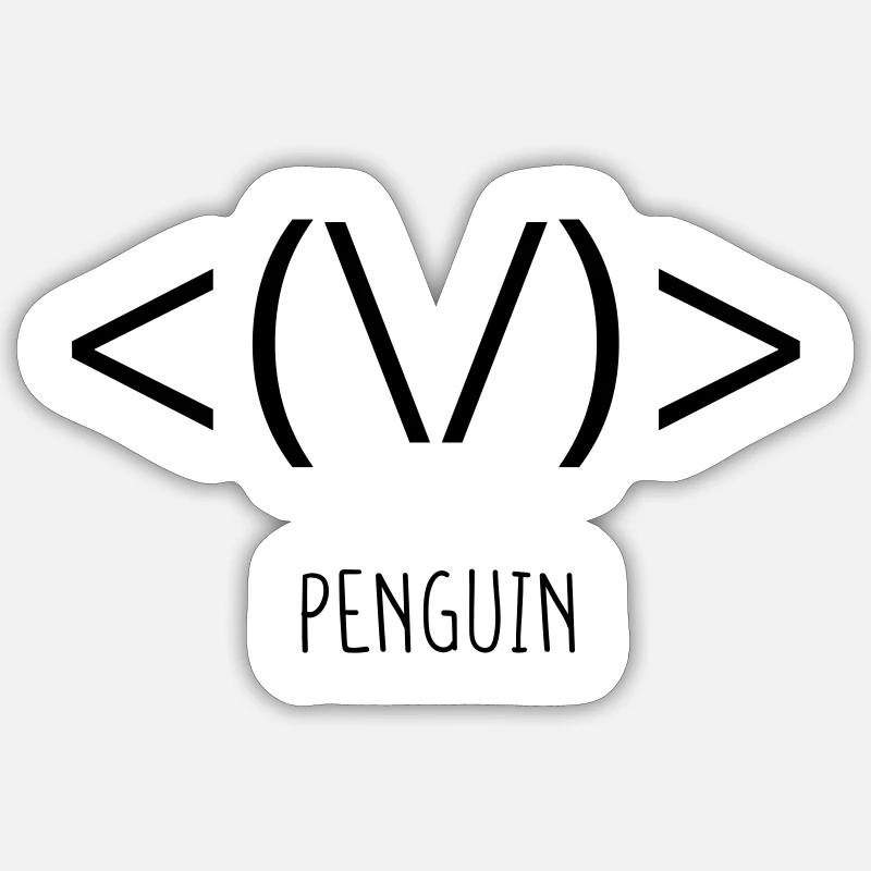 Penguin - Sticker size S (10 x 10 cm) - white matte
