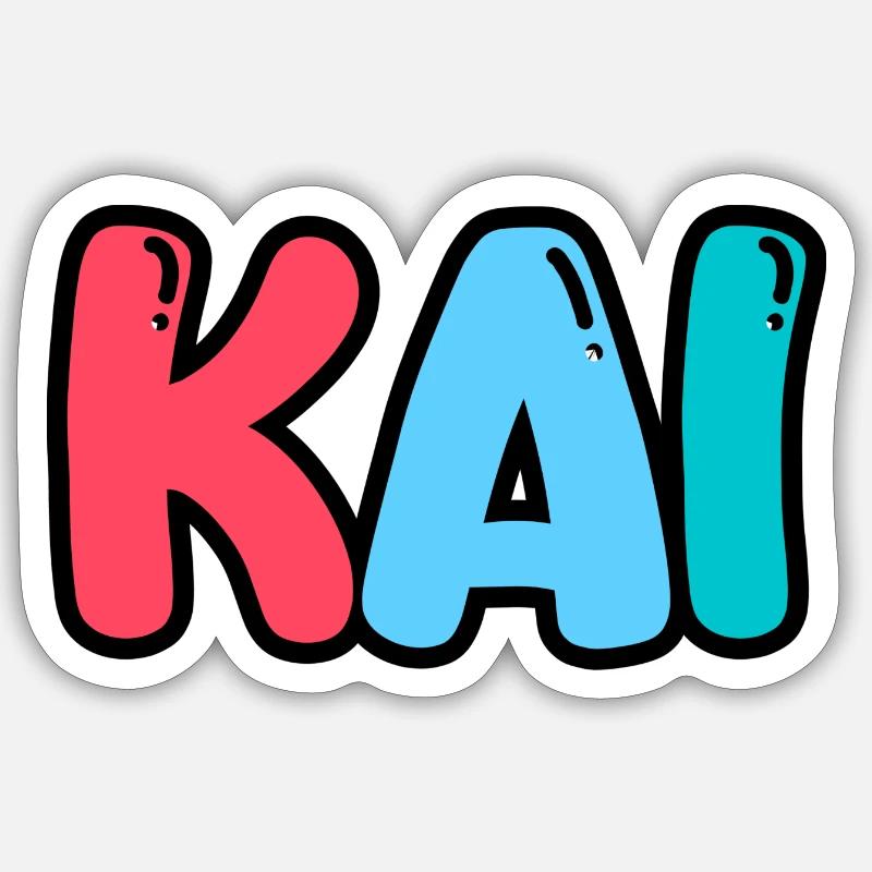 Nom - Kai - Sticker taille S (10 x 10 cm) - blanc mat
