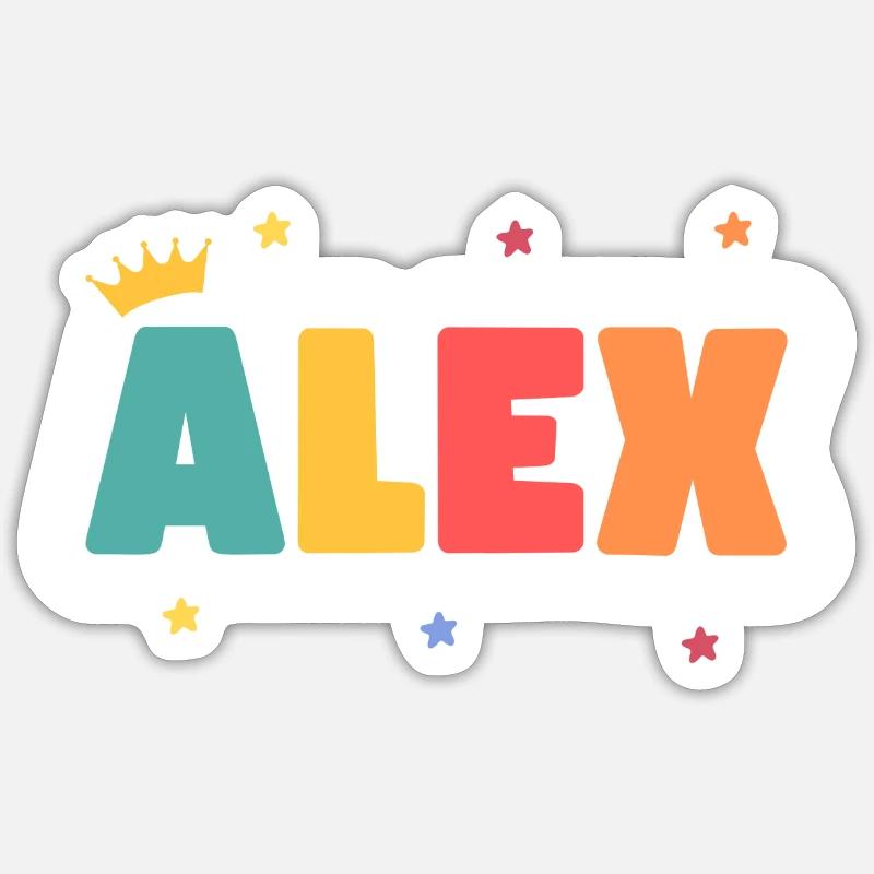 Alex! Customizable - Sticker size S (10 x 10 cm) - white matte