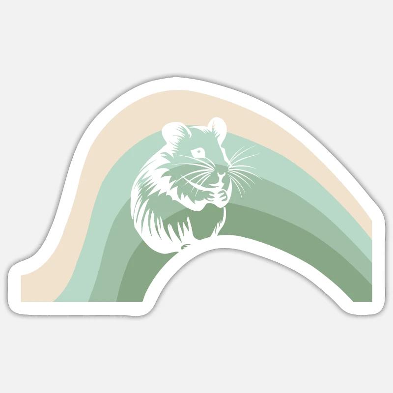 Rodent Hamster - Sticker size S (10 x 10 cm) - white matte