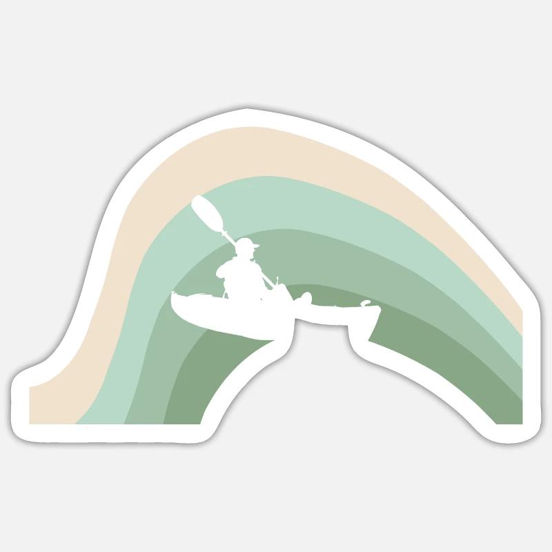 Kayaking Whitewater Kayaking - Sticker size S (10 x 10 cm) - white matte