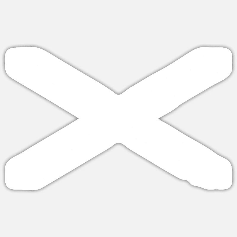 Scots Cross / Scottish Flag - Sticker size S (10 x 10 cm) - white matte