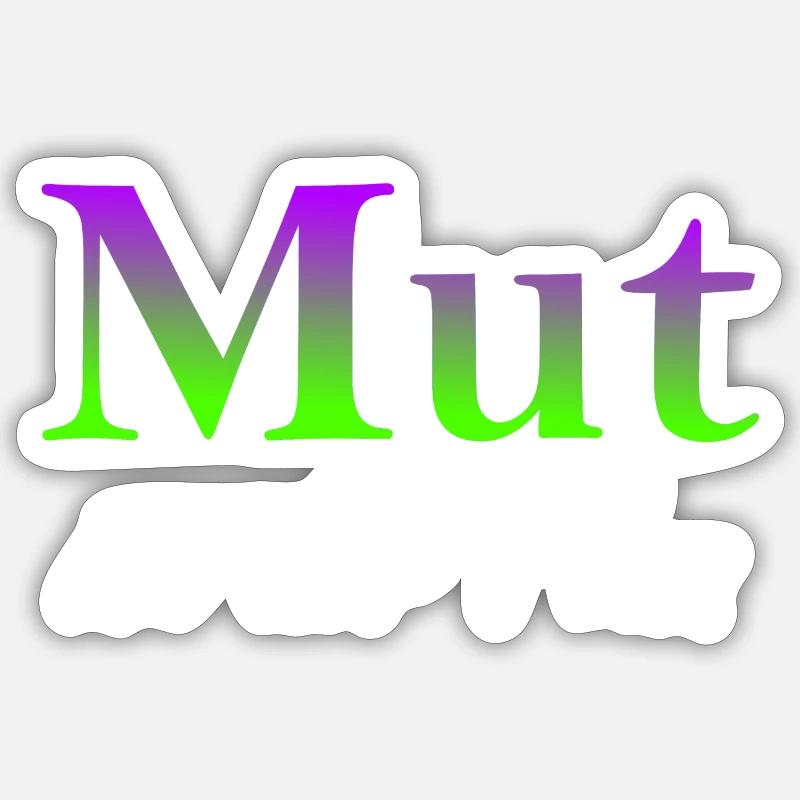 Mut ist der Plan - Sticker Größe S (10 x 10 cm) - Mattweiß