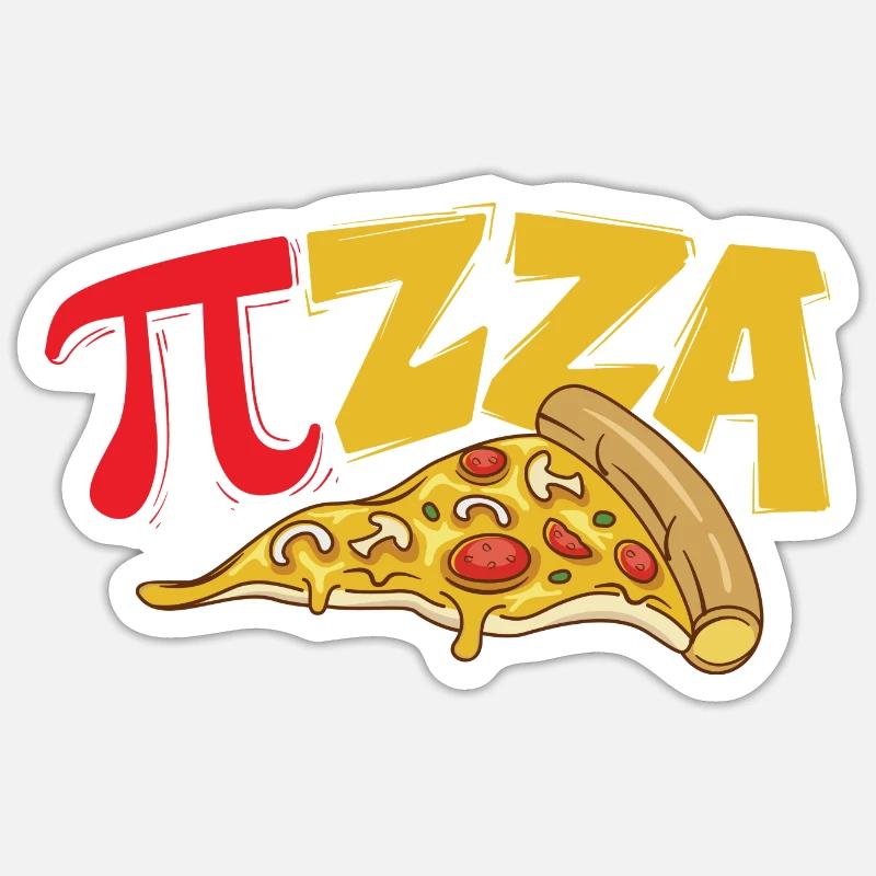 Pi Symbol Pizza - Pi Day Math Lover Science Gift Sticker taille S (10 x 10 cm)