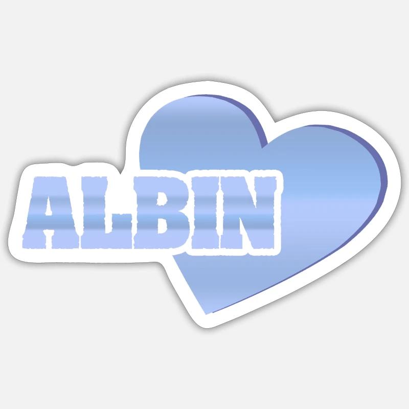 Albin comme l’or - Sticker taille S (10 x 10 cm) - blanc mat