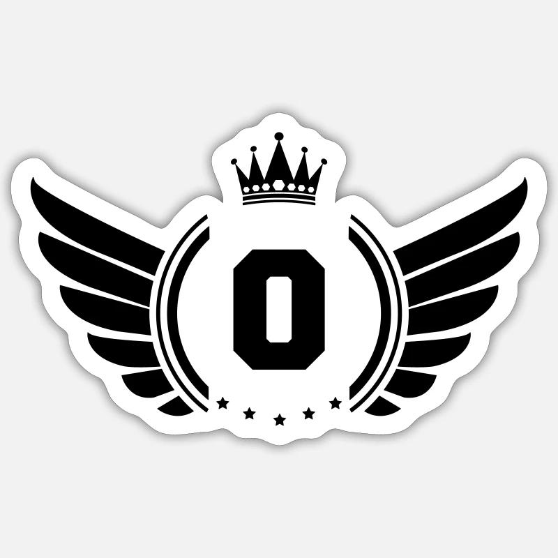 wappen O - Sticker Größe S (10 x 10 cm) - Mattweiß
