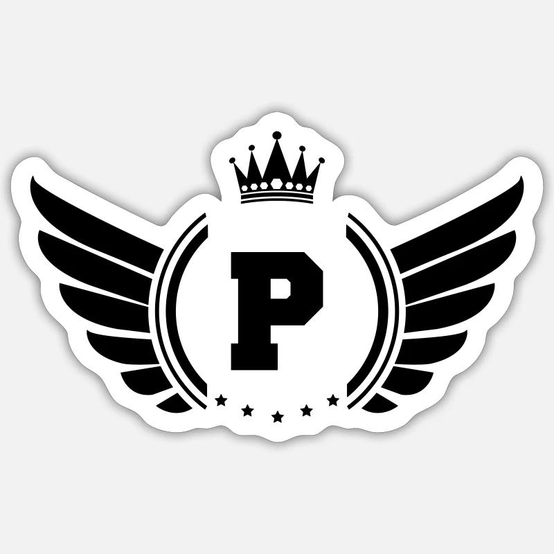 armoiries P - Sticker taille S (10 x 10 cm) - blanc mat
